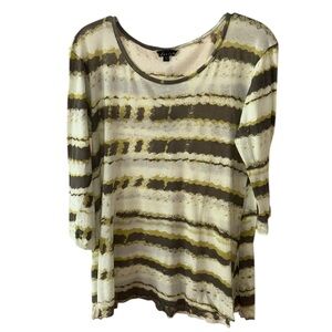 Dunia Green Striped Top